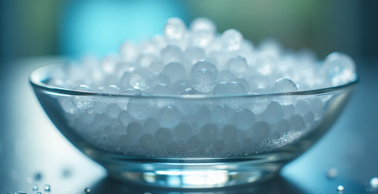 Installation de contrôle d'humidité pour conservation philatélique avec hygromètre et absorbeurs